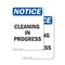 Signmission Cleaning In Progress, 7 in W x Rectangle, Plastic OS-2PACK-NS-P-710-V-10649 - alternate 1